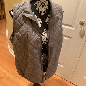 Grey quilted vest